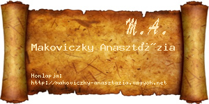 Makoviczky Anasztázia névjegykártya